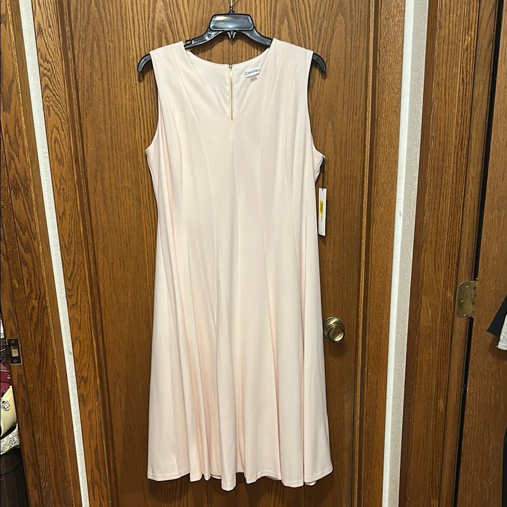 Elegant Pale Pink Sleeveless Dress